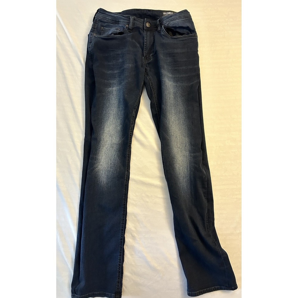 BUFFALO Jeans  DAVID BITTON MENS Dark Blue DENIM 30x31* SLIM ASH STRETCH Fade